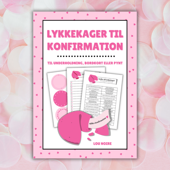 Lou Noire - Cover - Lykkekager til konfirmation - pink Lou Noire - Cover - Lykkekager til konfirmation - pink