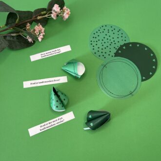 Lykkekager til konfirmation - grøn - Lou Noire - Festleg til konfirmanden