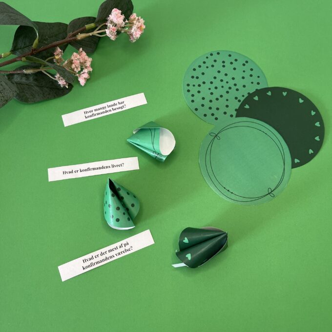 Lykkekager til konfirmation - grøn - Lou Noire - Festleg til konfirmanden