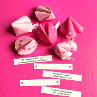 Lykkekager til konfirmation - pink - Lou Noire - Kreativ bordpynt