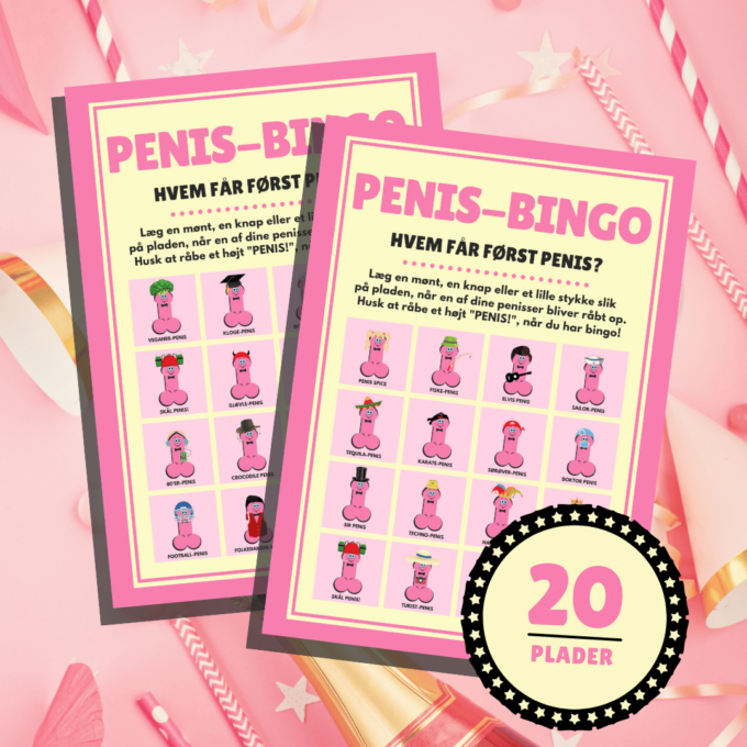 Lou Noire - Den Store Penis Bingo-Pakke - Bingoplader print