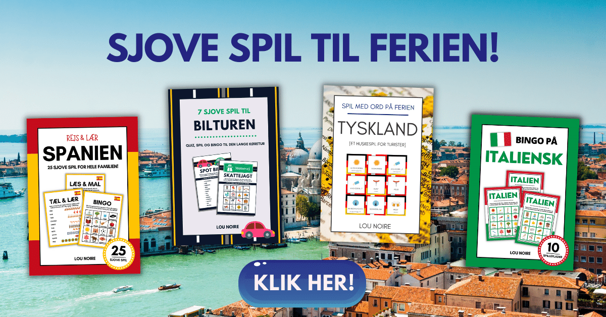 Sjove spil til ferien - Banner - Lou Noire