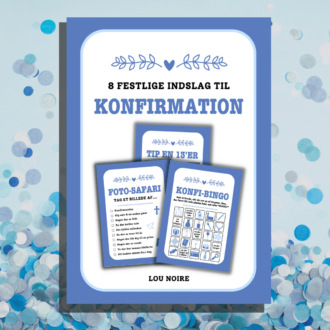 8 festlige indslag til konfirmation - blå - Lou Noire - Cover til spil