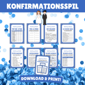 8 festlige indslag til konfirmation - blå - Lou Noire - Oversigt