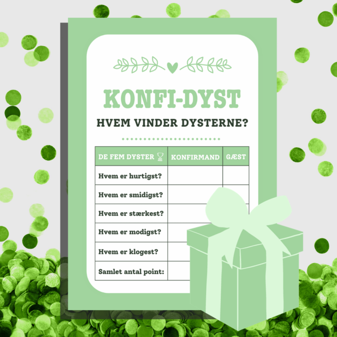 8 festlige indslag til konfirmation - grøn - Lou Noire - Dyst