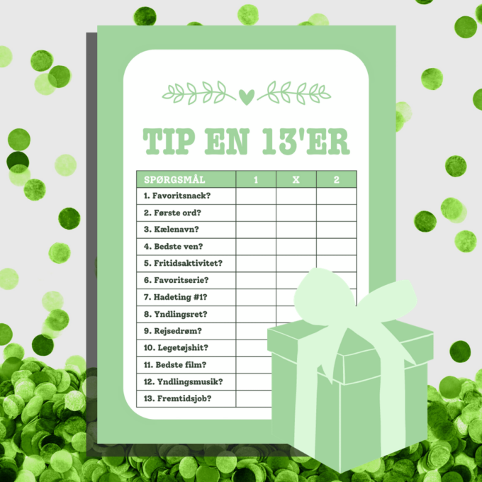 8 festlige indslag til konfirmation - grøn - Lou Noire - Tip en 13er