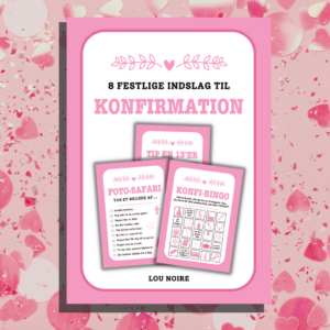 8 festlige indslag til konfirmation - pink - Lou Noire - Cover