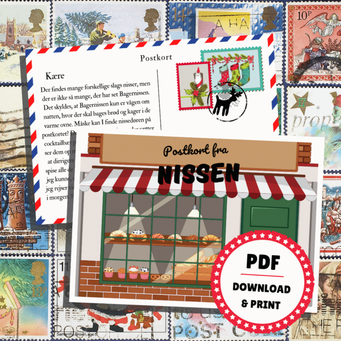 Postkort fra Nissen - på besøg hos vennerne - Lou Noire - Bagernissen