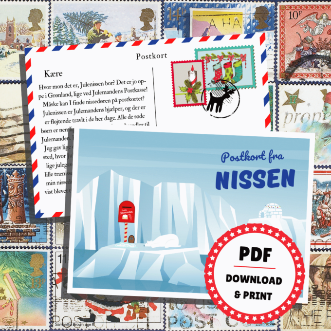 Postkort fra Nissen - på besøg hos vennerne - Lou Noire - Julenissen