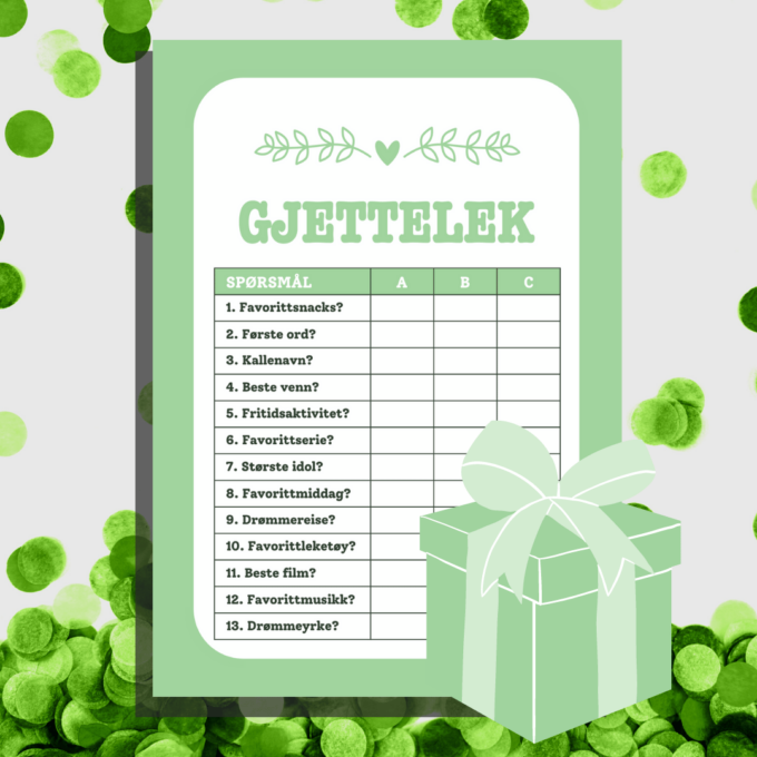 Norsk - 8 festlige innslag til konfirmasjon - grønn - Lou Noire - Festlek