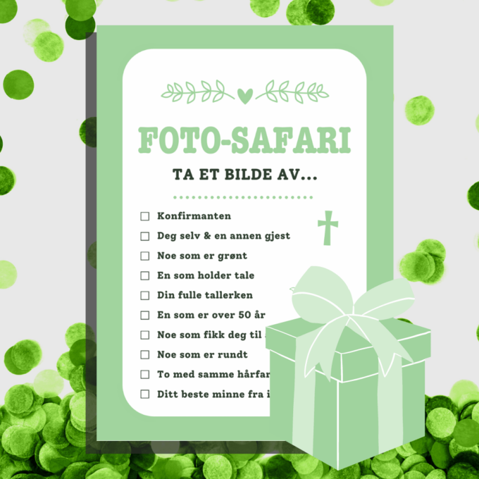 Norsk - 8 festlige innslag til konfirmasjon - grønn - Lou Noire - Konfirmant
