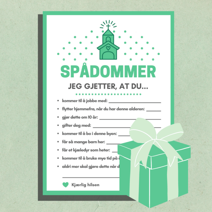 Norsk - 8 morsomme spill og leker til konfirmasjon - grønn - Lou Noire - Spådommer Norsk - 8 morsomme spill og leker til konfirmasjon - grønn - Lou Noire - Spådommer