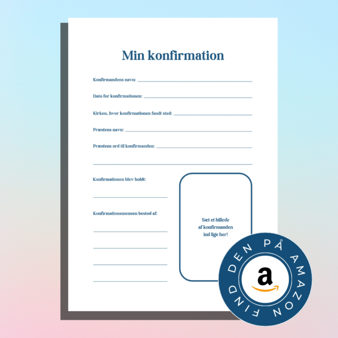 Min konfirmation - Gæstebog til konfirmation - Lou Noire Min konfirmation - Gæstebog til konfirmation - Lou Noire