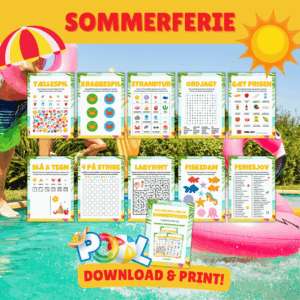 10 sjove spil & lege til sommerferien - Lou Noire - Print selv