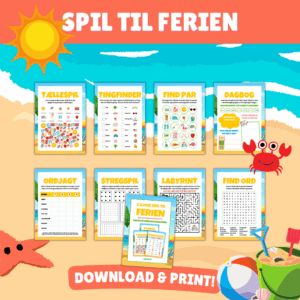 8 sjove spil til ferien - Lou Noire - Print selv