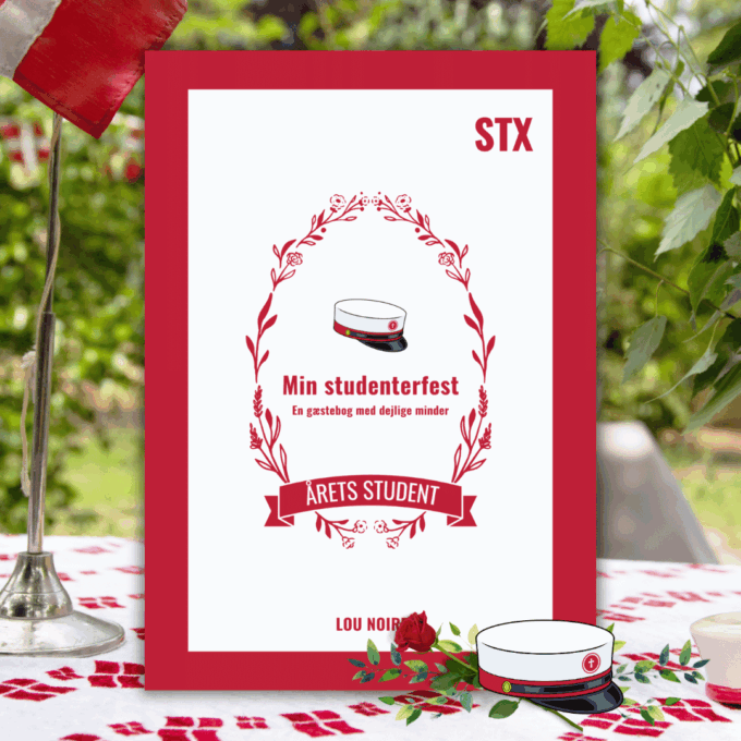 Cover - Gæstebog til studenterfest - STX - Lou Noire