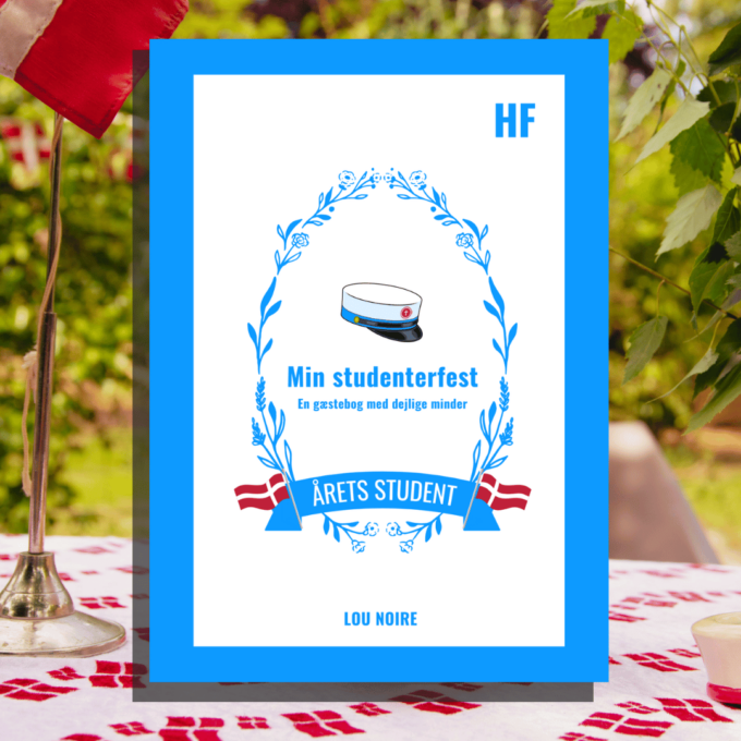 Gæstebog til studenterfest - HF - Lou Noire - Cover