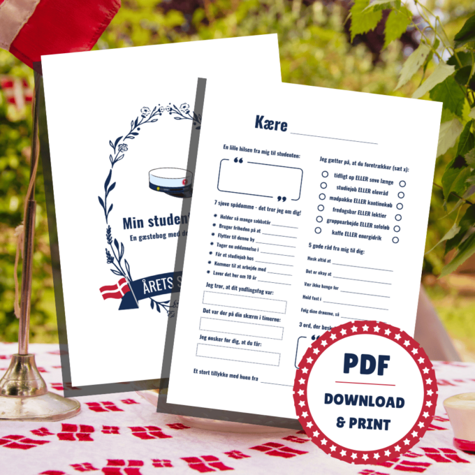 Gæstebog til studenterfest - HTX - Lou Noire - Festligt indslag