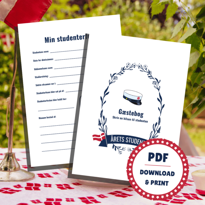 Gæstebog til studenterfest - HTX - Lou Noire - Student