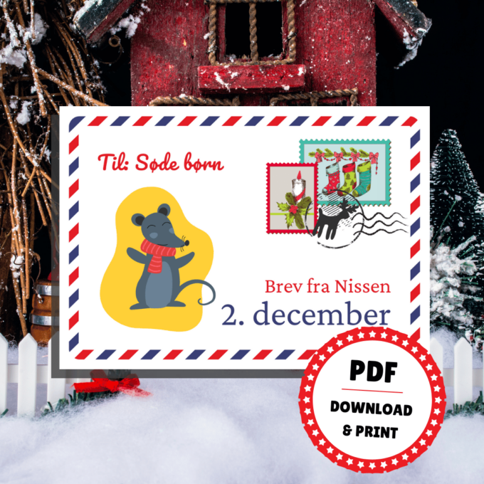 24 nissebreve til nissedøren - 2 - Lou Noire - Julemus 24 nissebreve til nissedøren - 2 - Lou Noire - Julemus