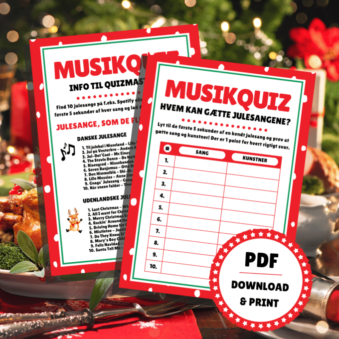 8 sjove spil til julefrokost - Lou Noire - Musikquiz med julesange