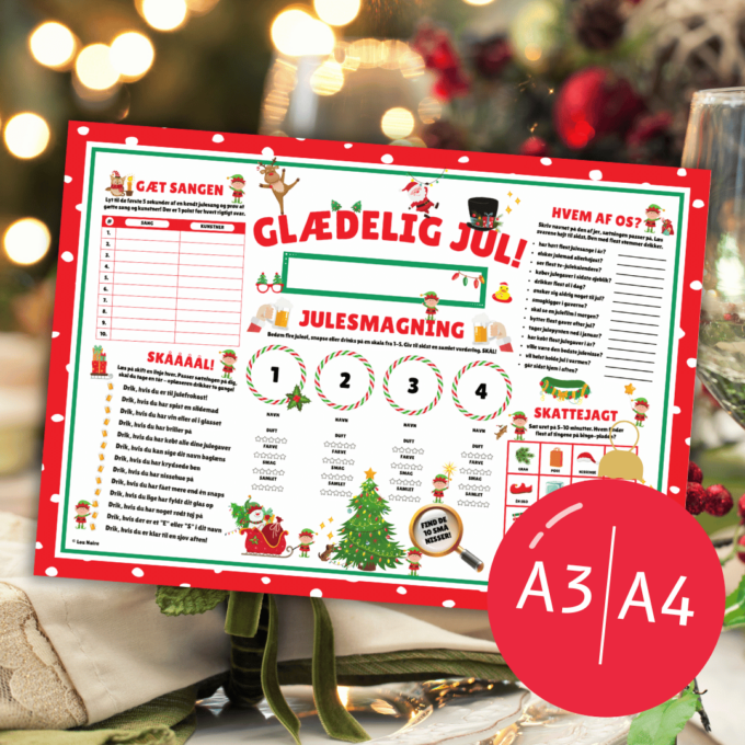 Dækkeserviet til julefrokost - Lou Noire - Cover Dækkeserviet til julefrokost - Lou Noire - Cover