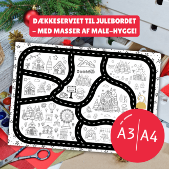 Dækkeserviet med Juleby - Lou Noire - Cover