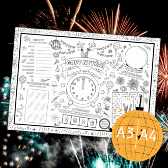 Dækkeserviet til Nytår - mal og gæt - Lou Noire - Cover