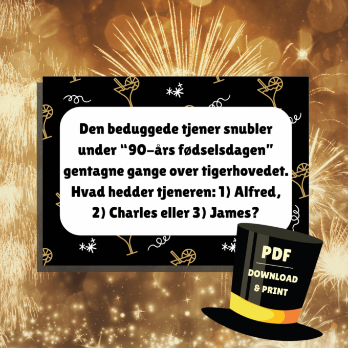 Den Store Nytårsquiz 1 - Lou Noire - Spil itl nytår