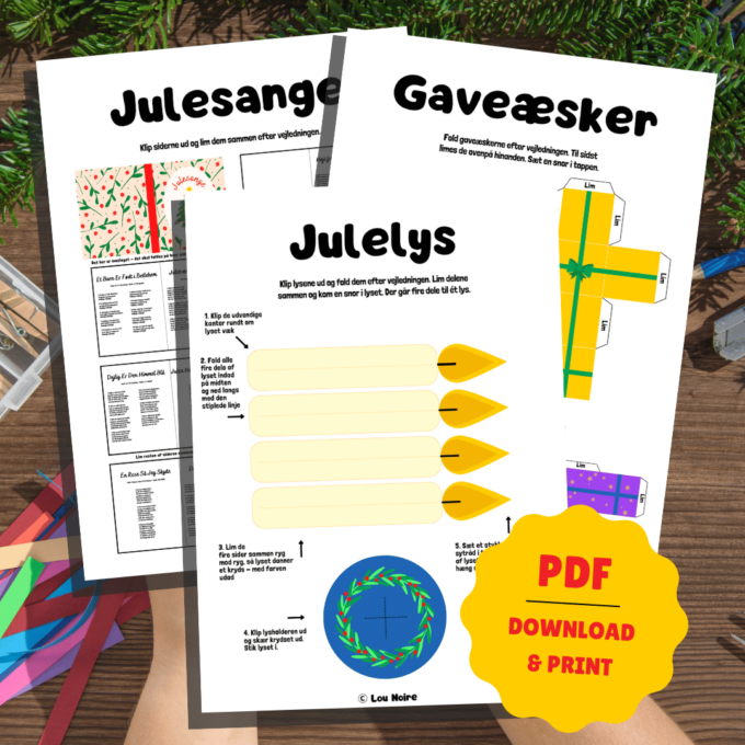 Hyggelig Juleklip - Lou Noire - Julelys skabelon