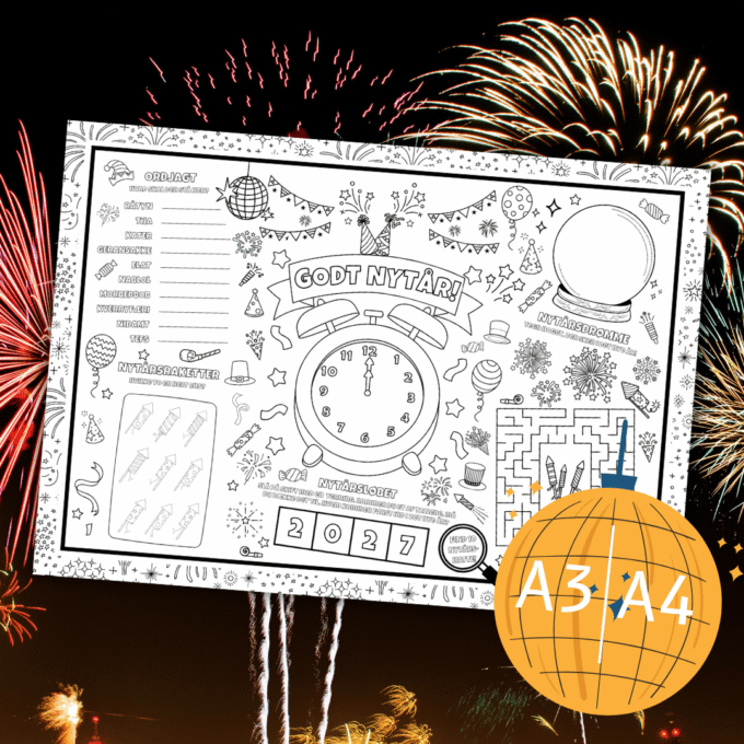 Lou Noire - Cover - Dækkeserviet til Nytår - mal og gæt