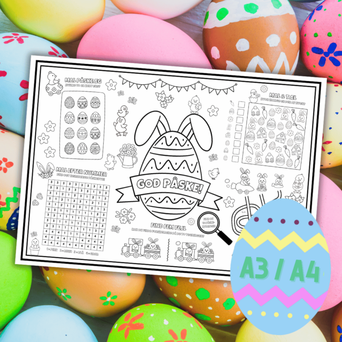 Dækkeserviet til Påske - mal og gæt - Lou Noire - Cover