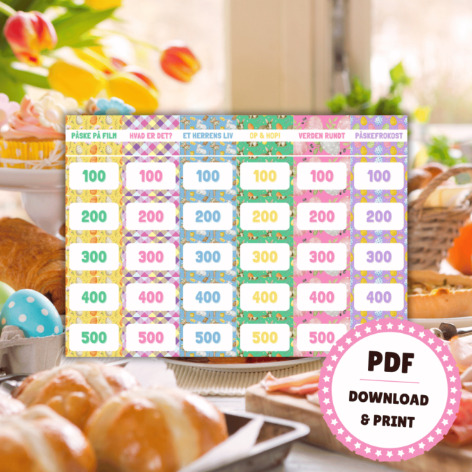 Den Store Påskequiz 3 - til påskefrokost - Lou Noire - Pointskema Den Store Påskequiz 3 - til påskefrokost - Lou Noire - Pointskema