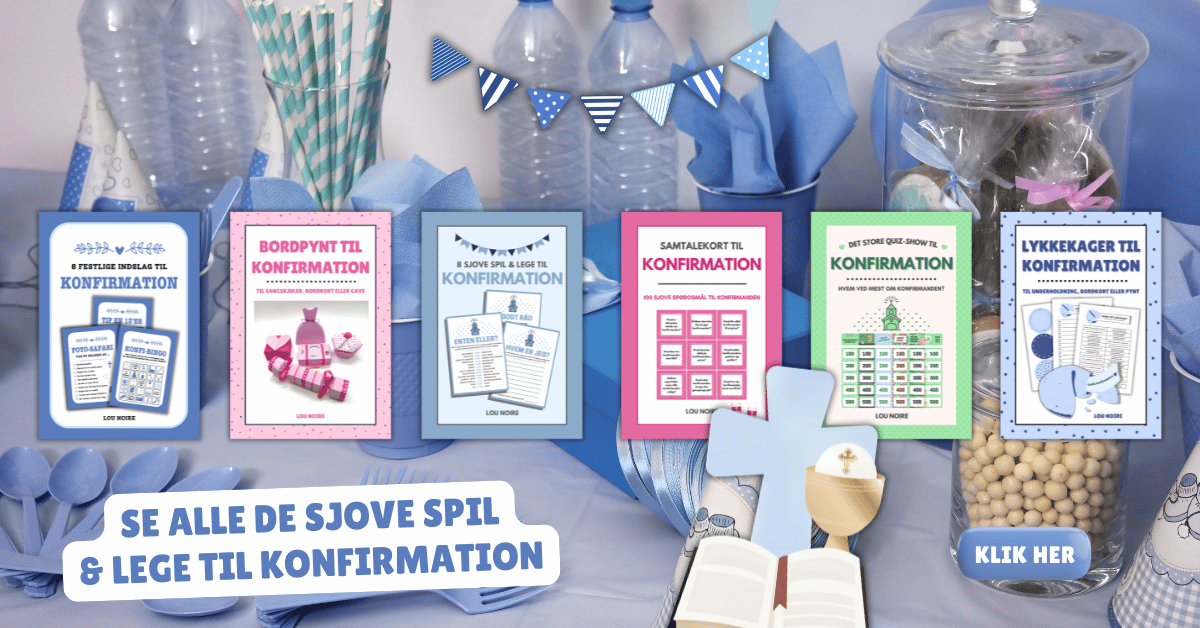 Forside - Top - Banner til konfirmation - Lou Noire