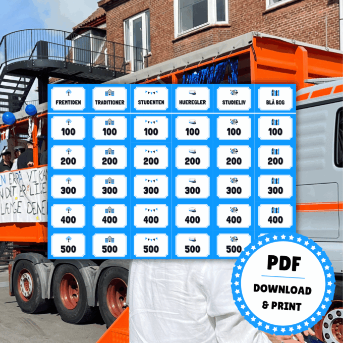 Det Store Quiz-Show til Studenten - HF - Lou Noire - Oversigt