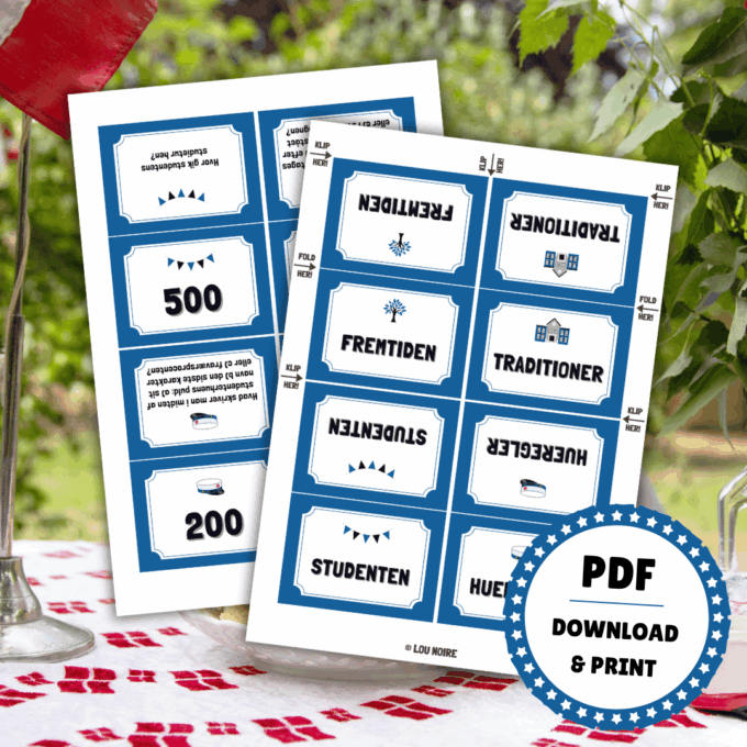 Det Store Quiz-Show til Studenten - HHX - Lou Noire - Print selv quiz