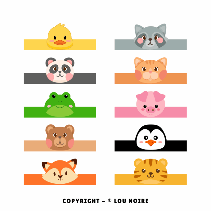 Dyrekroner - Print & Klip - Lou Noire - Lav en krone af papir Dyrekroner - Print & Klip - Lou Noire - Lav en krone af papir