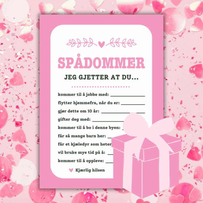 Norsk - 8 festlige innslag til konfirmasjon - rosa - Lou Noire - Spå