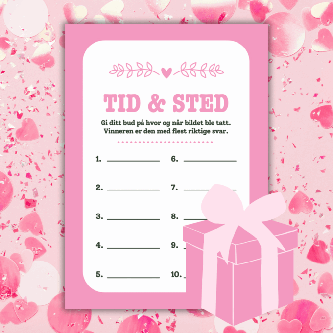 Norsk - 8 festlige innslag til konfirmasjon - rosa - Lou Noire - Tid