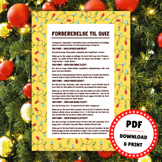 Den Store Julequiz 5 - for hele familien - Lou Noire - Vejledning til quiz Den Store Julequiz 5 - for hele familien - Lou Noire - Vejledning til quiz
