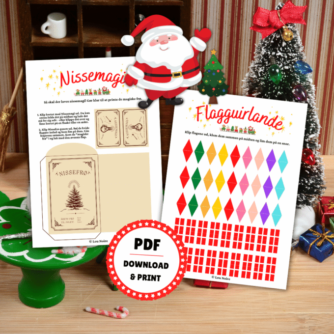 24 nissebreve til nissedøren - 3 - Lou Noire - Nissemagi og guirlande