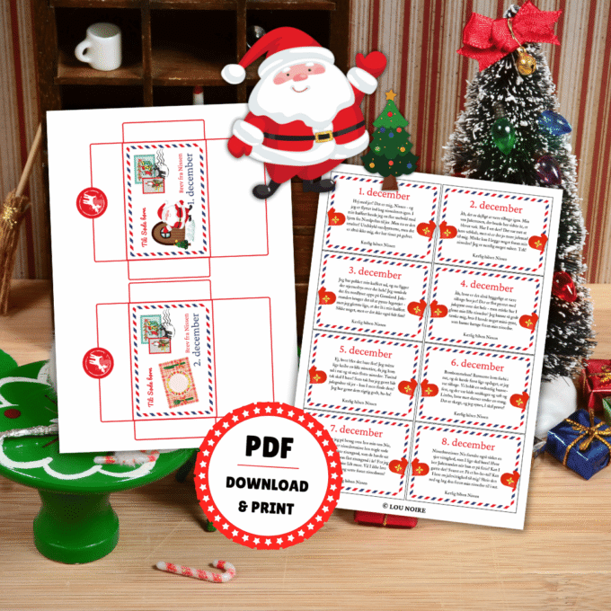 24 nissebreve til nissedøren - 3 - Lou Noire - Skabelon