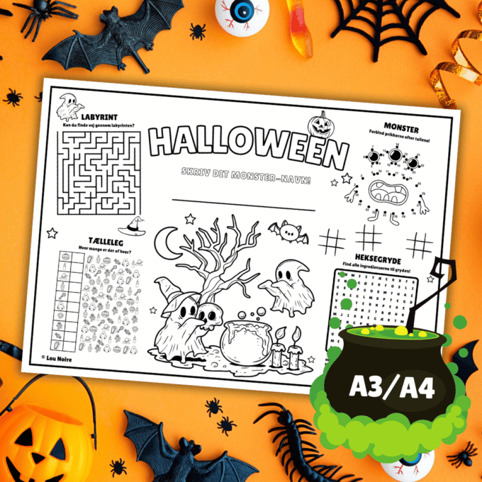 Dækkeserviet til Halloween - Heksegryde - Lou Noire - Cover Dækkeserviet til Halloween - Heksegryde - Lou Noire - Cover