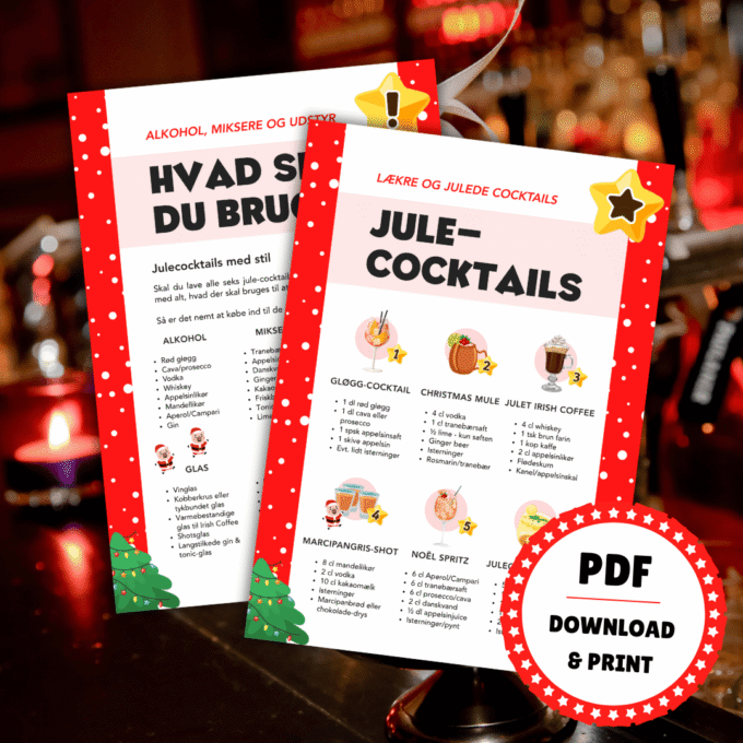 Julecocktails - 6 cocktail-opskrifter til jul - Lou Noire - Opskrifter