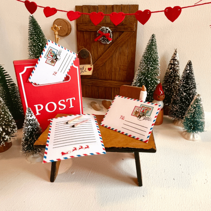 Tilbehør til nissedør - Nissepost - Lou Noire - Postkasse og brevpapir