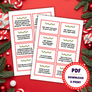 Bordmissioner til julefrokost - Lou Noire - Seddel under tallerken