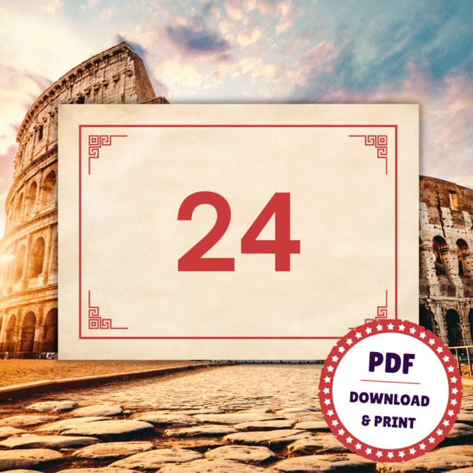 En julekalender med 24 facts om Romerriget - Lou Noire - Quizkalender