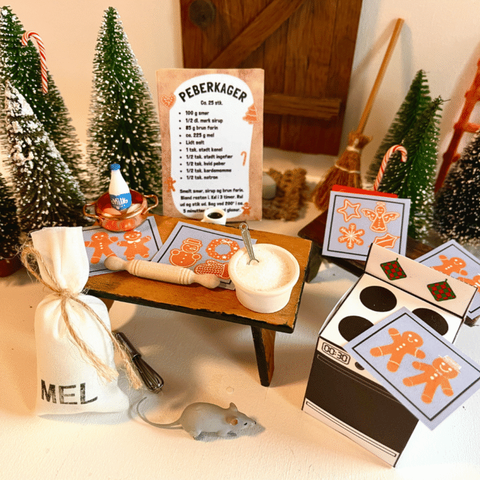 Tilbehør til nissedør - Julekager - Lou Noire - Bageri