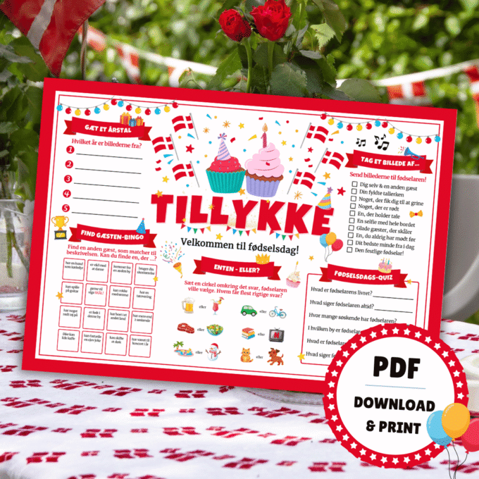 Dækkeserviet til fødselsdag - Lou Noire - Cover