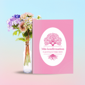 Gæstebog til konfirmation - pink - Lou Noire - Forside